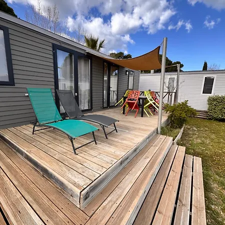 Mobil-home 3ch Climatise 5 500m * Vendres